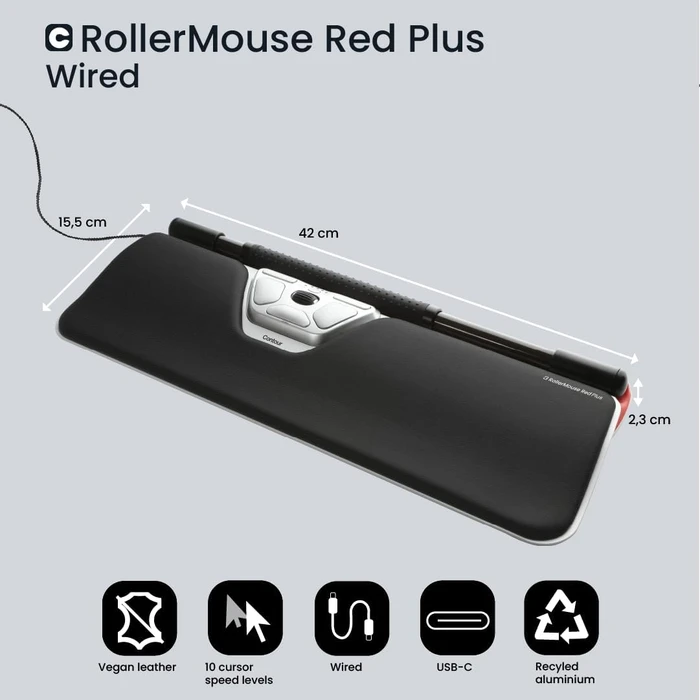 Contour Design RollerMouse Red Plus Wired, USB-C (CDRMRED20210) – Bild 3 von 5