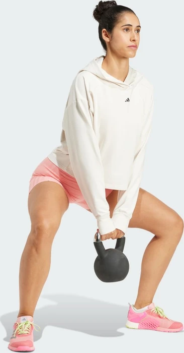 adidas Power Loose Fit Back-Ventilation Hoodie chalk white (Damen)