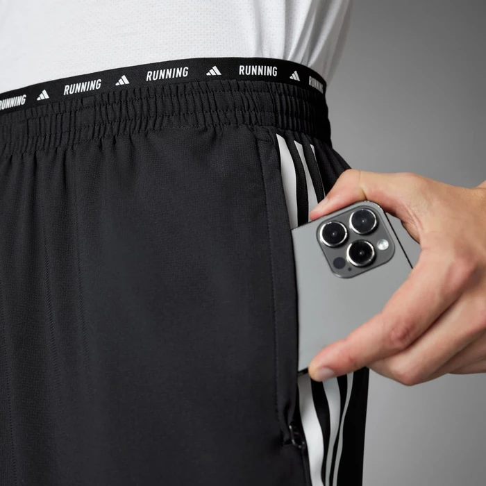 adidas Own the Run 3-Streifen Trainingshose lang schwarz (Herren)