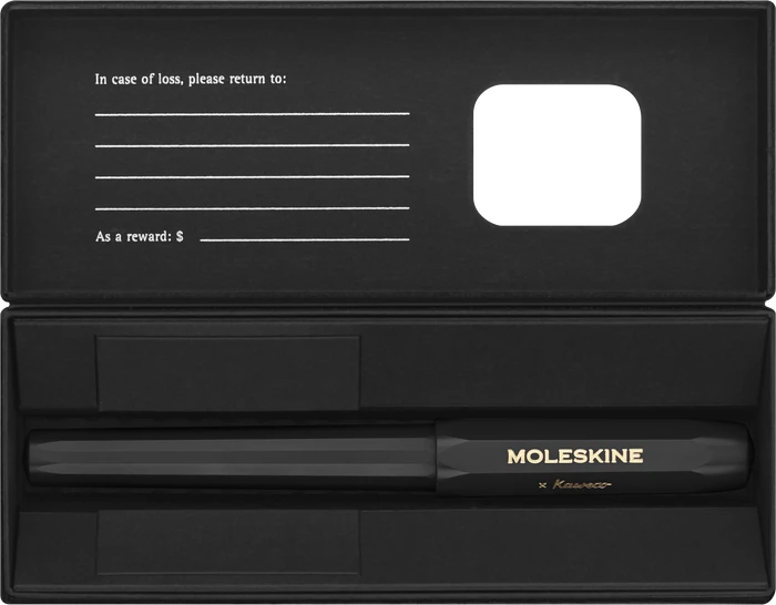 Moleskine x Kaweco 0.7mm Gelroller (Mine) schwarz, Etui