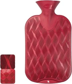Fashy Wärmflasche Wellenkaro-Halblamelle cranberry
