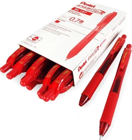 Pentel EnerGel X BL107 0.7mm/0.35mm Gelroller rot/transparent, 12er-Pack