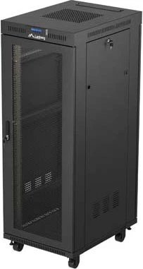 Lanberg 19" Rackschrank 32HE, LCD, freistehend, Flat Pack, Gitternetztür, IP20, RAL 9004, 800mm tief