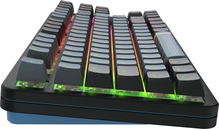 Dark Project ALU87A Midnight Gaming Keyboard, blau/schwarz, LEDs RGB, g3ms Zircon Speed, USB, DE