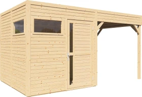 Bertilo Cubus 2 Gartenhaus Lounge 449x234cm natur
