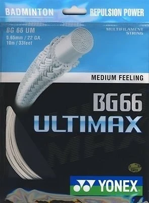 Yonex BG66 Ultimax Badmintonsaite weiß 10m