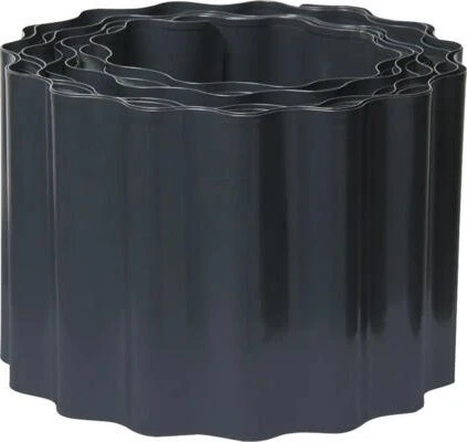 Bellissa Stahl Rasenkante Welle anthrazit 14x5000cm