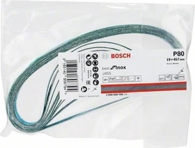 Bosch Professional J455 Best for Inox Schleifband K80, 19x457mm, 10 Stück