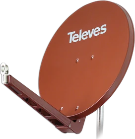 Televes QSD75 Aluminium Sat-Reflektor ziegelrot