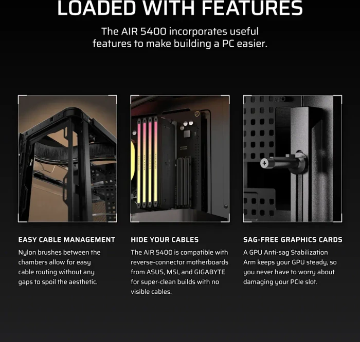 Corsair Air 5400 LX-R RGB iCUE LINK Black, schwarz, Glasfenster