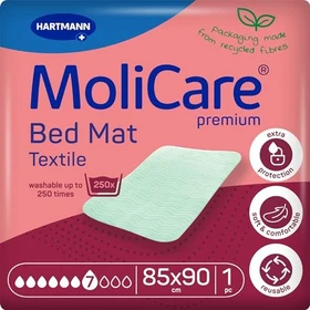 Hartmann MoliCare Premium Bed Mat Textile 7 Tropfen Bettschutzeinlage, 85x90cm, 1 Stück
