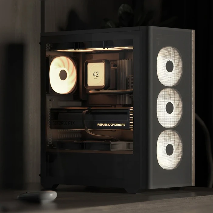 AeroCool D501A [V2] Black, Glasfenster
