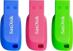 SanDisk Cruzer Blade 16GB blau/grün/rosa, USB-A, USB 2.0, 3er-Pack