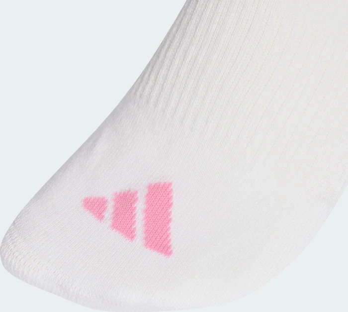 adidas 3-Streifen Cushioned Sportswear Mid-Cut Crew Socken white/clear pink/active maroon, 3 Paare