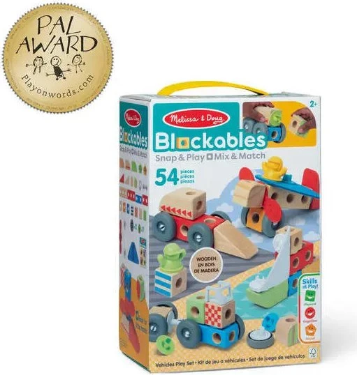 Melissa & Doug Blockables Fahrzeuge, 54-tlg.