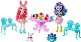 Mattel Enchantimals - Tolle Teeparty Spielset mit Bree Bunny & Patter Peacock