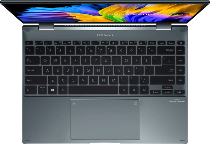 ASUS ZenBook Flip 14 OLED UP5401EA-KU030R, Pine Grey, Core i7-1165G7, 16GB RAM, 1TB SSD, DE