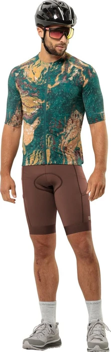 Jack Wolfskin Morobbia Bib Shorts Fahrradhose kurz dark rust (Herren)