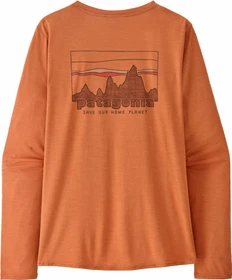 Patagonia Capilene Cool Daily Graphic Funktionsshirt langarm '73 skyline: rock melon x-dye (Damen)