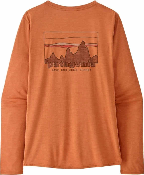 Patagonia Capilene Cool Daily Graphic Funktionsshirt langarm '73 skyline: rock melon x-dye (Damen)