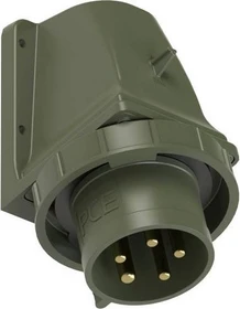 PCE CEE-Wandgerätestecker 32A 5p 6h IP67 bronzegrün