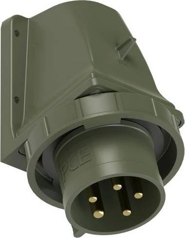 PCE CEE-Wandgerätestecker 32A 5p 6h IP67 bronzegrün