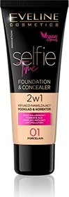 Eveline Cosmetics Selfie Time 2in1 Make-Up Foundation & Concealer 01 porcelain, 30ml