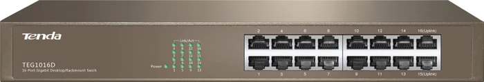 Tenda TEG1000 Desktop Gigabit Switch, 16x RJ-45