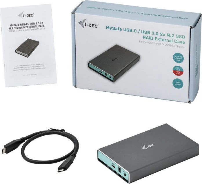 i-tec MySafe Easy 2x SATA M.2, USB-C 3.1
