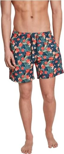 Urban Classics Pattern Badeshorts black/tropical (Herren)