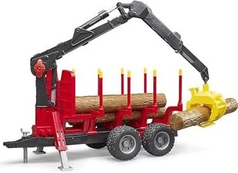 Bruder Profi-Serie Rückeanhänger mit Ladekran und Holzgreifer