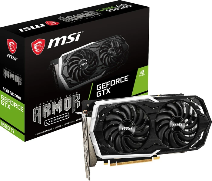 MSI GeForce GTX 1660 Ti Armor 6G, 6GB GDDR6, HDMI, 3x DP