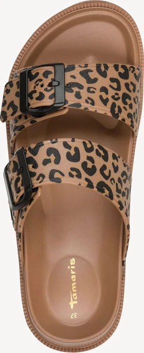 Tamaris Pantolette cognac leopard (Damen)