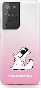 Karl Lagerfeld Hard Case Choupette Fun für Samsung Galaxy S21 Ultra rosa