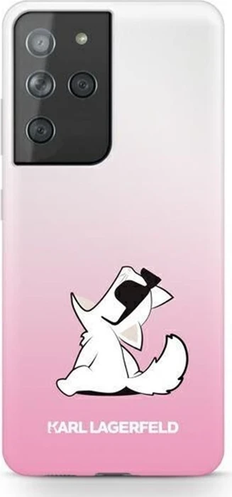 Karl Lagerfeld Hard Case Choupette Fun für Samsung Galaxy S21 Ultra rosa