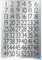 Herma Zahlenetiketten 1-100, 20x18mm, schwarz/silber, 4 Blatt (216 Etiketten) Vorschaubild