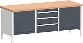 Bott Cubio Werkbank 200x84x75cm schwarz