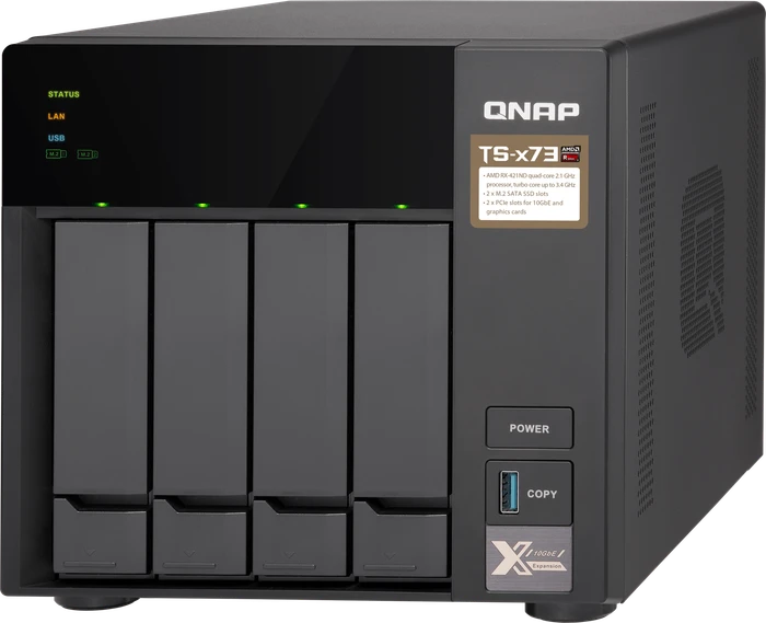 QNAP Turbo Station TS-473-8G, 8GB RAM, 4x RJ-45 1000Base-T, 4x USB-A 3.0