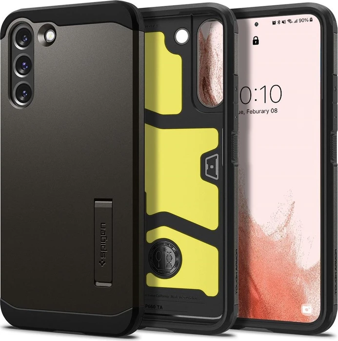 Spigen Tough Armor für Samsung Galaxy S22 Gunmetal