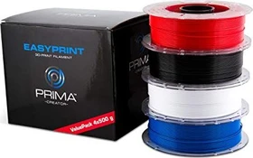PrimaCreator EasyPrint PLA ValuePack, weiß, schwarz, rot, blau, Spule, 1.75mm, 2.00kg, 4er-Pack