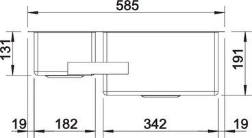 Blanco Claron 340/180-U InFino Unterbau Becken rechts edelstahl