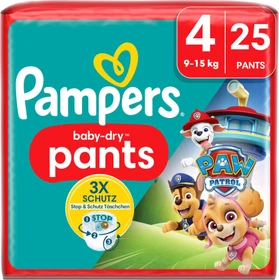 Pampers Baby-Dry pants Gr.4 Paw Patrol Einwegwindel, 9-15kg, 25 Stück