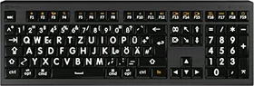LogicKeyboard Astra LargePrint MAC, White on Black, USB, DE