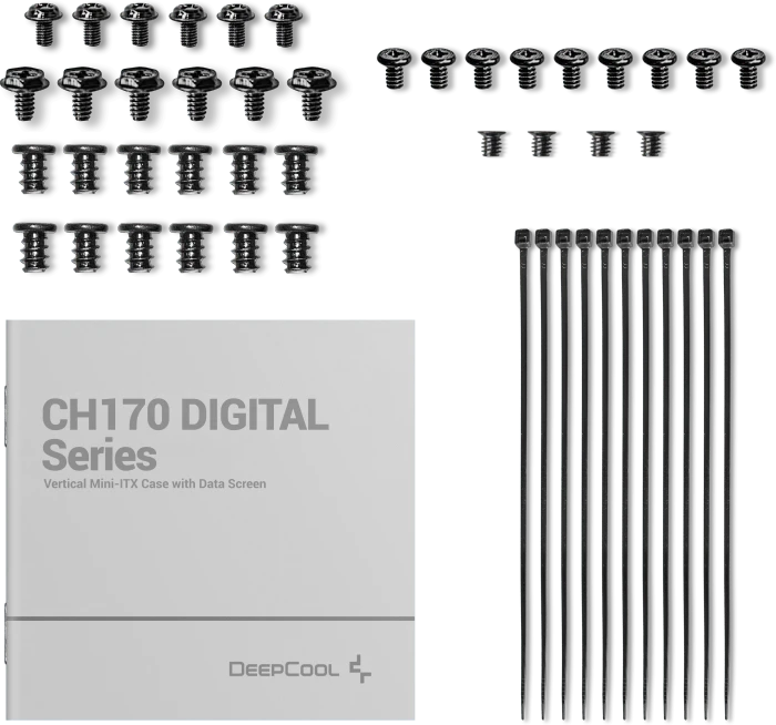 DeepCool CH170 DIGITAL, schwarz, Mini-ITX