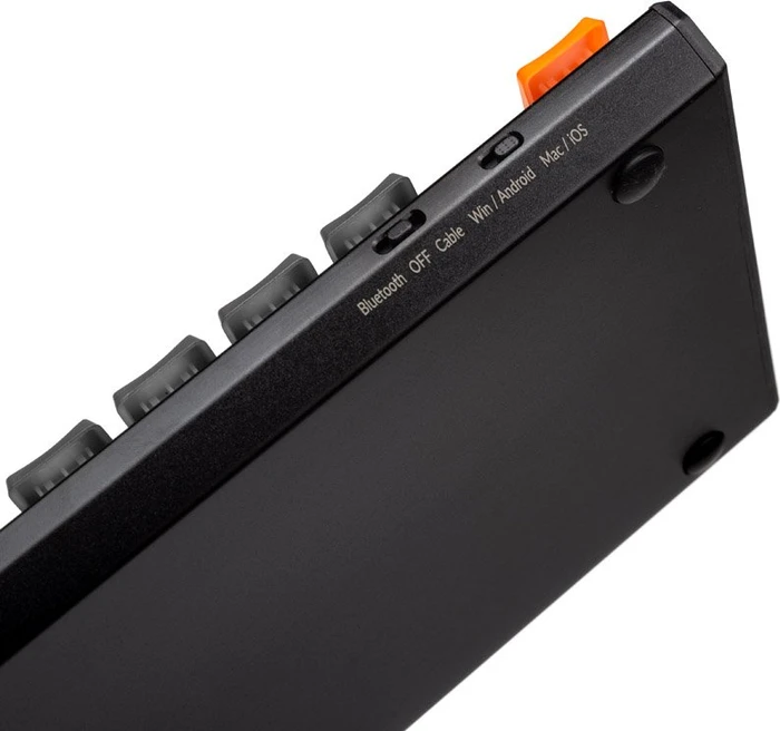 Keychron K1 V4, 80% TKL, LEDs weiß, schwarz, Gateron LOW PROFILE BROWN, USB/Bluetooth, US