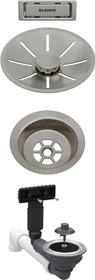 Blanco Ablaufgarniturset für Einzelbecken satin platinum