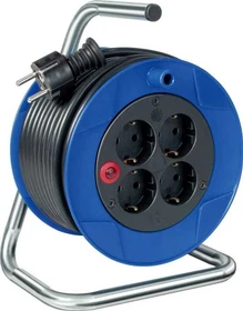 Brennenstuhl Garant Kompakt Kabeltrommel, Schuko auf 4x Schuko, 15m, IP20, H05VV-F 3G1,5