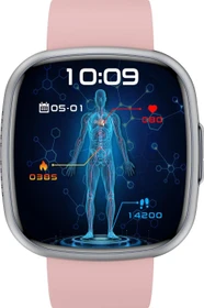 Knauermann Neo 2 (2025) eckig mit Silikonarmband rosa
