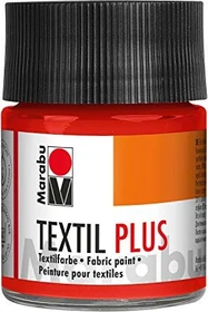 Marabu Plus Textilfarbe, zinnoberrot hell, 50ml