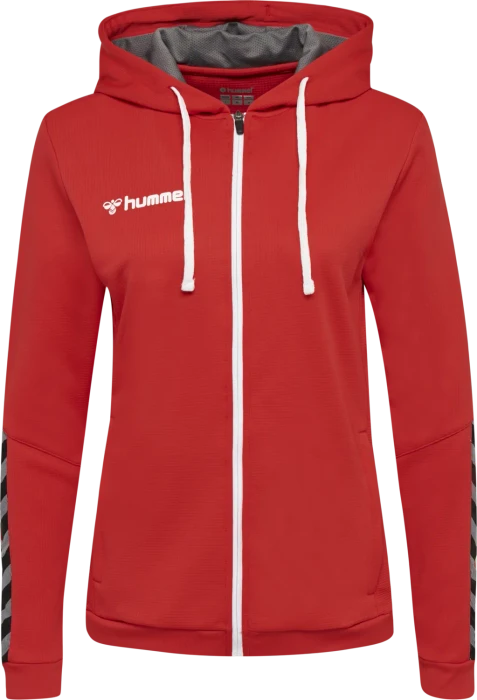 hummel Authentic Poly Zip Hoodie true red (Damen)